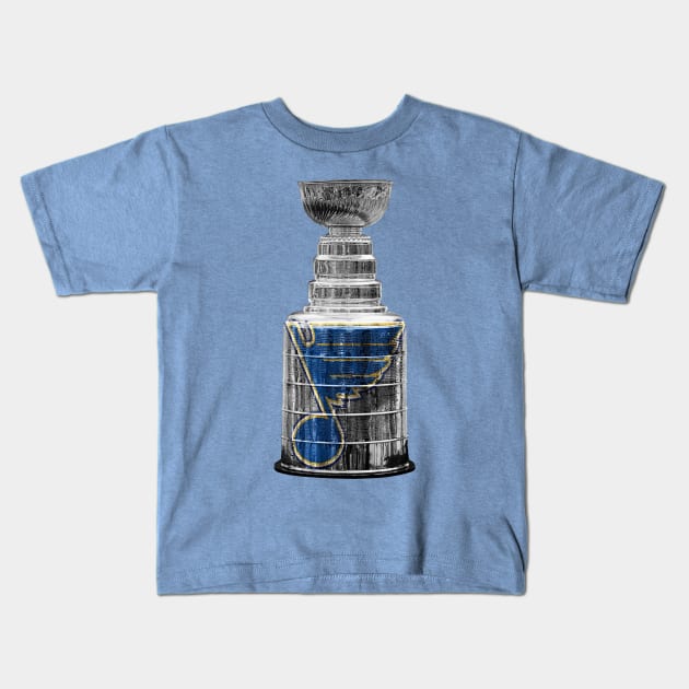 Cup of Blues Kids T-Shirt by DistractedGeek